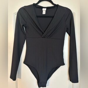 H&M Black Silky Bodysuit